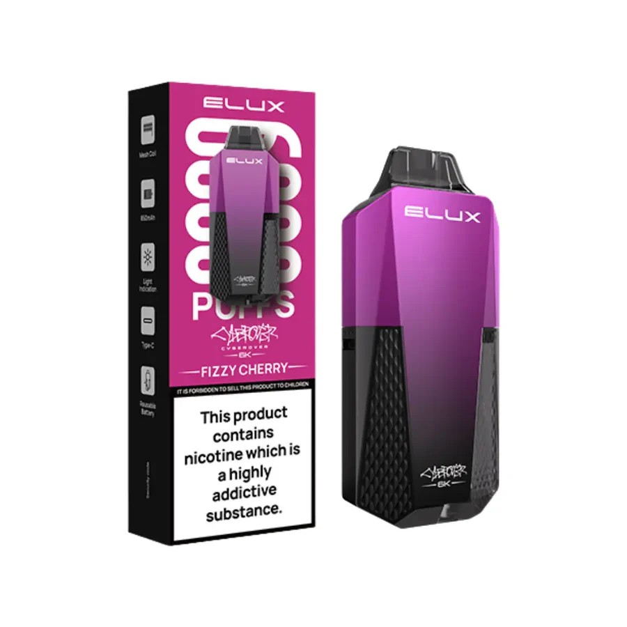 Elux Cyberover 6K Prefilled Pod Vape Kit Fizzy cherry
