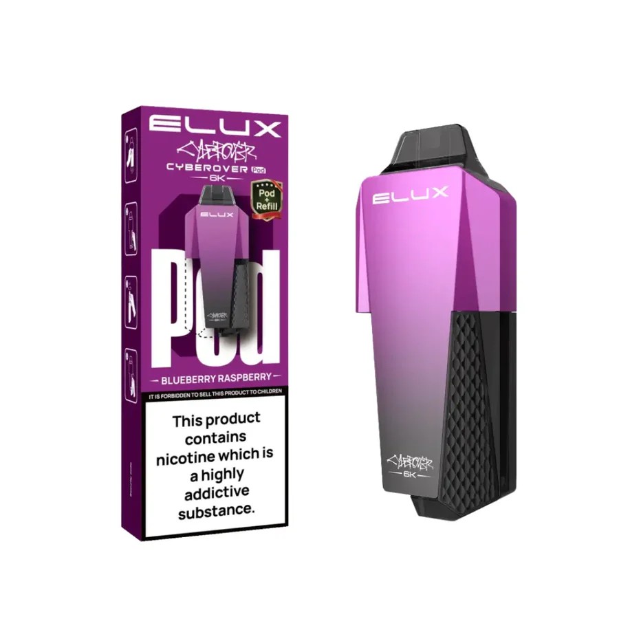 Elux Cyberover 6K Replaceable Pods Blueberry Raspberry