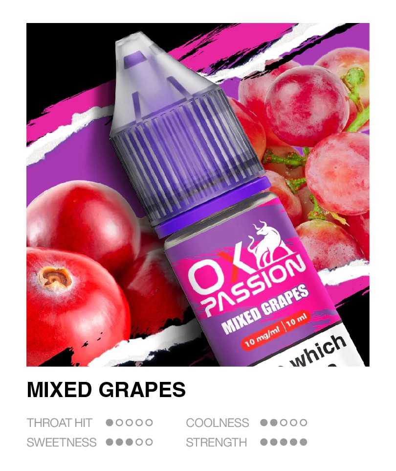 Ox Passion Mixed Grapes 10ml nic salts